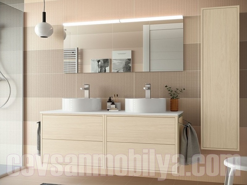  ankara siteler çift lavabolu banyo dolap fiyatı
